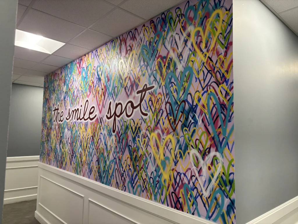 hallway to the dental treatment rooms at the smile spot